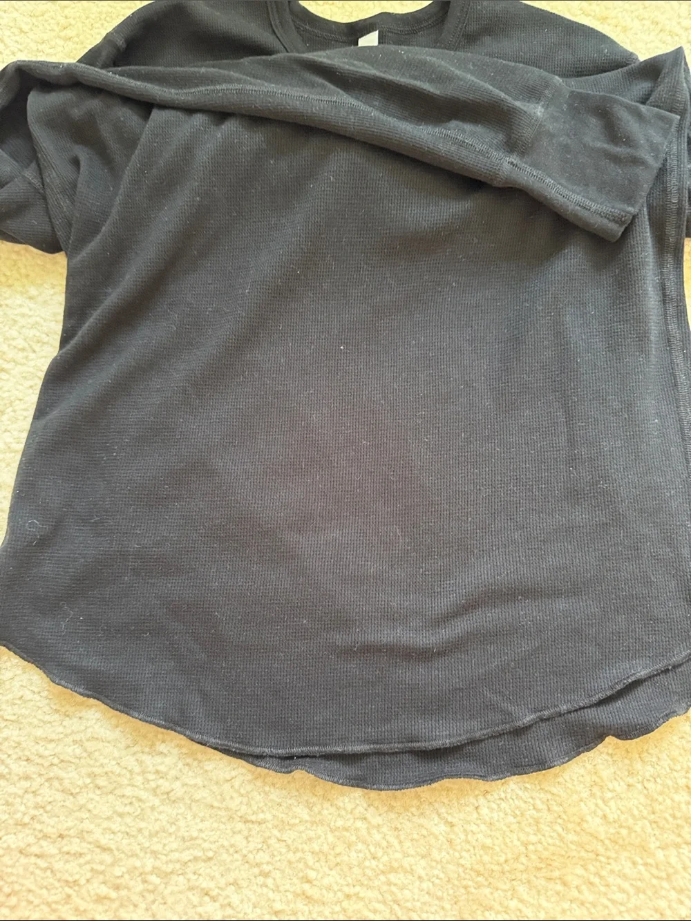 Los Angeles Apparel Black Henley Undershirt